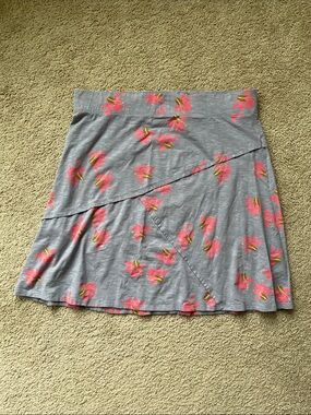 Toad&Co Oblique Skirt XL Floral A-Line Organic Cotton Blend Outdoor Athleisure